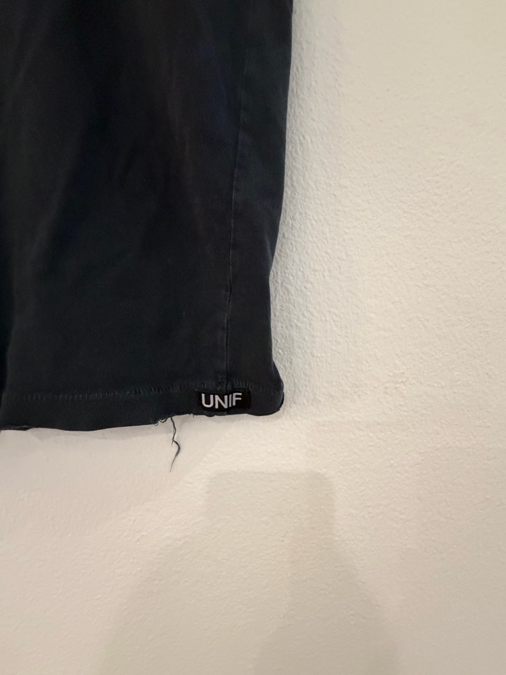 UNIF RARE Black Distressed Oversized Sleeveless Cutoff Shirt Grunge size small - Picture 12 of 13